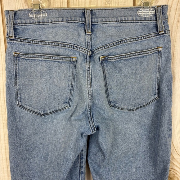 J Crew Cropped Jeans Slim Boyfriend Light Wash Hi Rise Ankle Capri Blue Size 28 - Picture 5 of 12